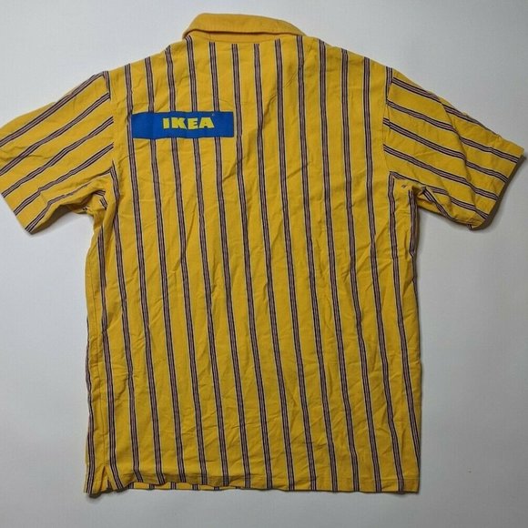 Ikea Yellow Striped Employee Uniform Shirt - Picture 7 of 7